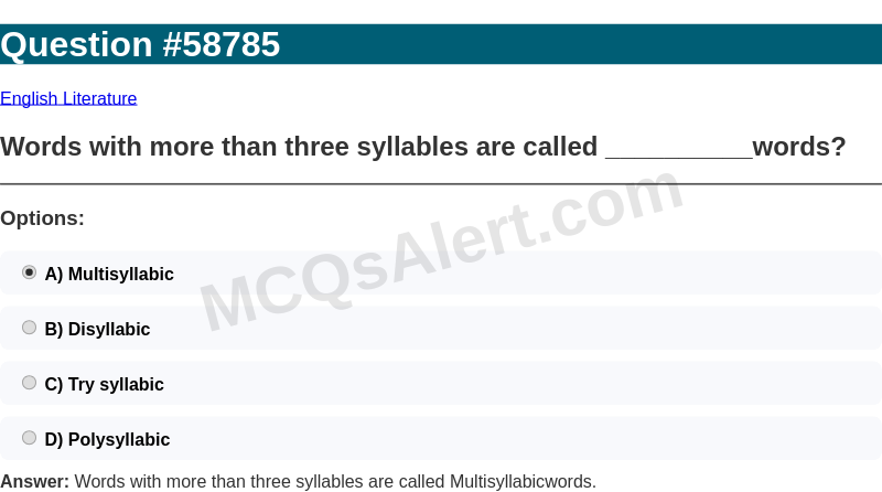 Question Screenshot