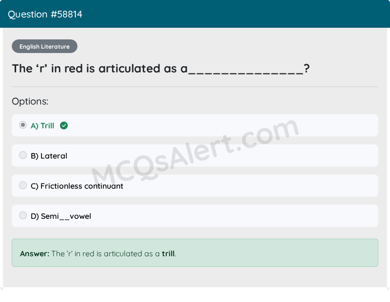 Question Screenshot