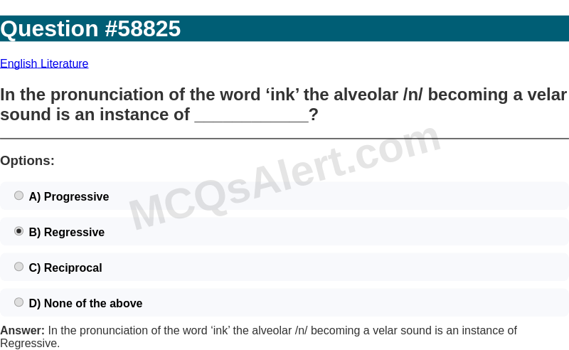 Question Screenshot