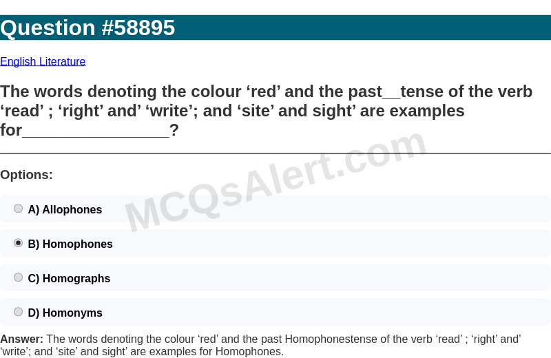 Question Screenshot