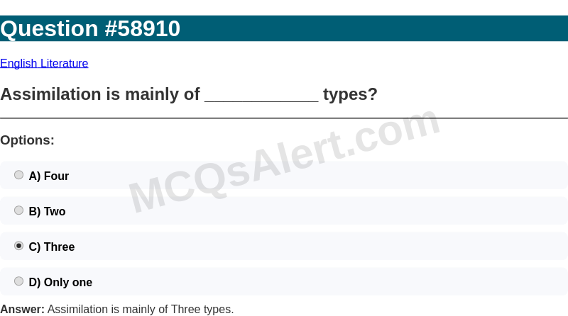 Question Screenshot