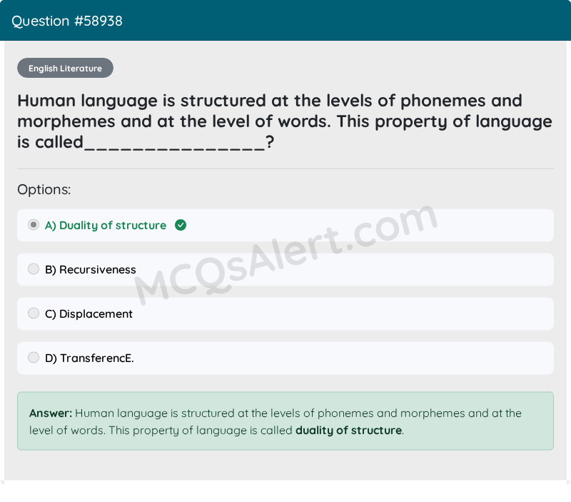 Question Screenshot