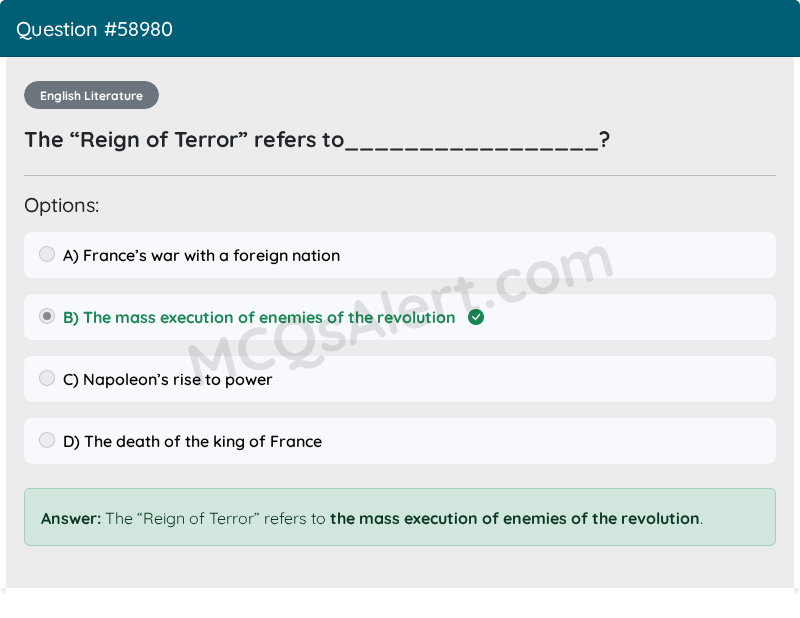 Question Screenshot
