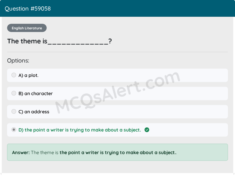 Question Screenshot