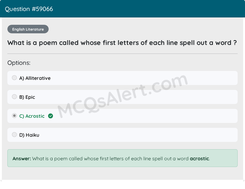 Question Screenshot