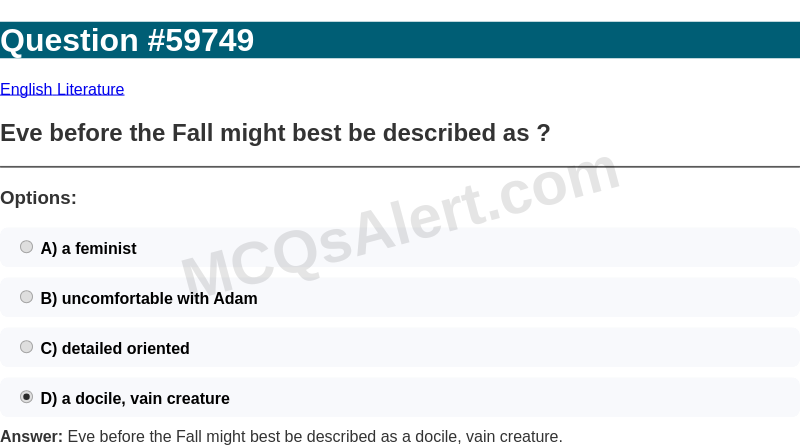 Question Screenshot