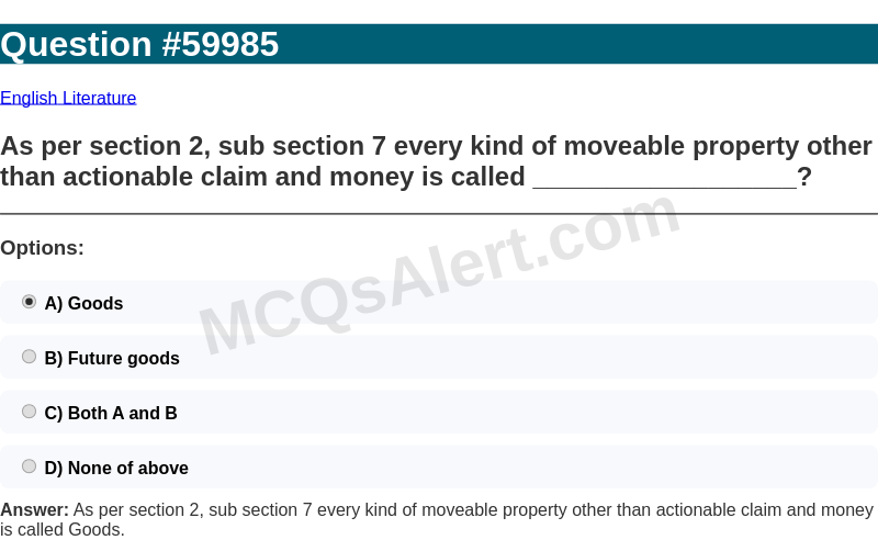 Question Screenshot