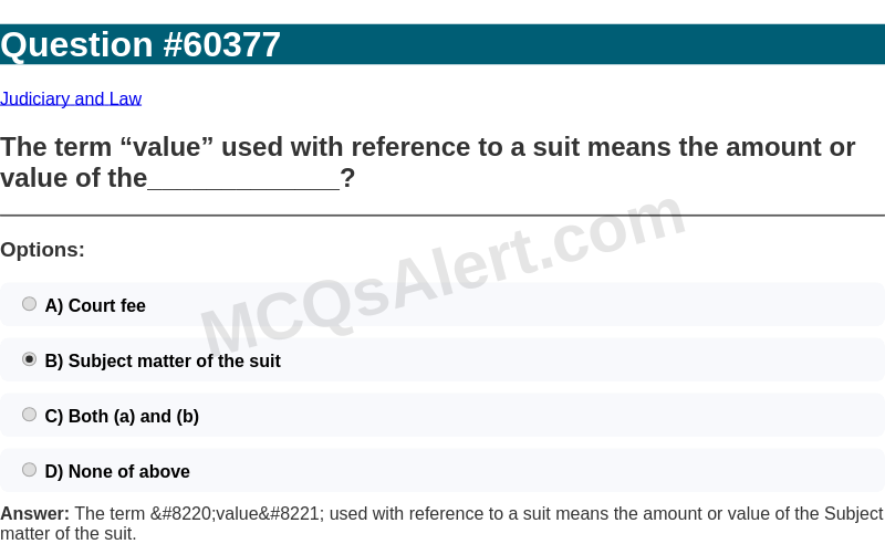 Question Screenshot