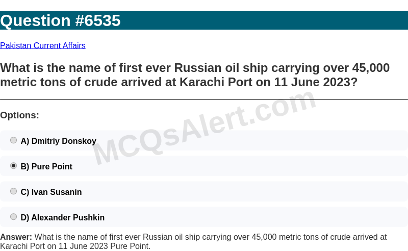 Question Screenshot