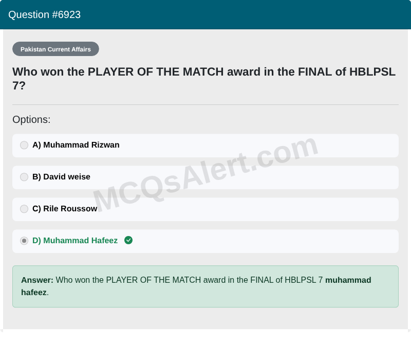 Question Screenshot