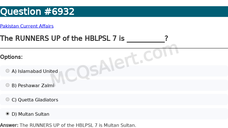 Question Screenshot