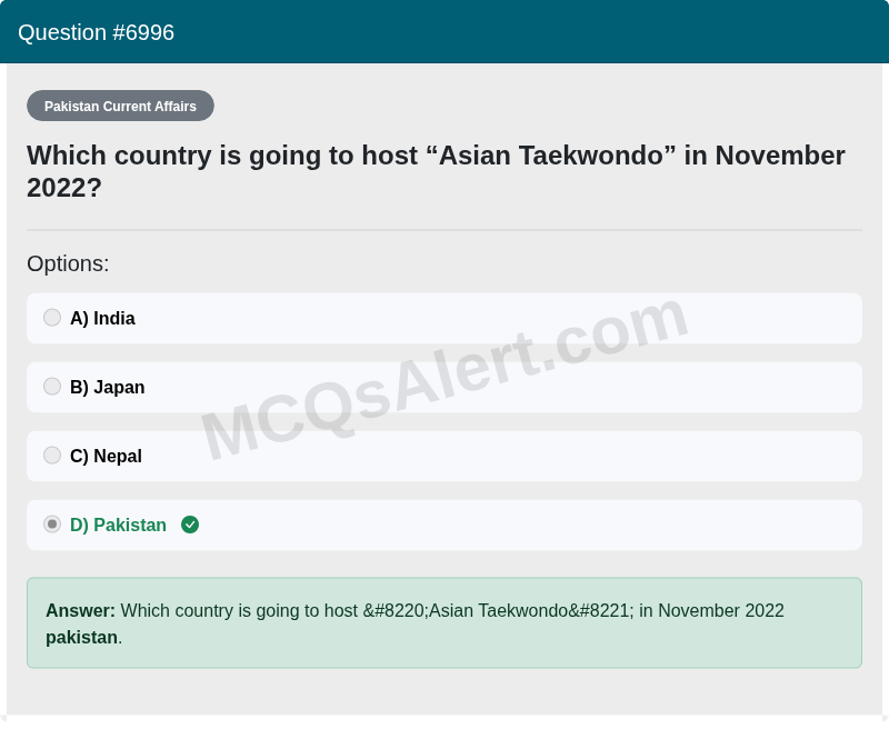 Question Screenshot