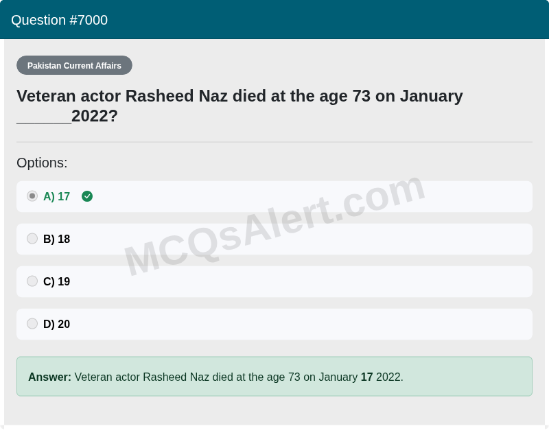 Question Screenshot