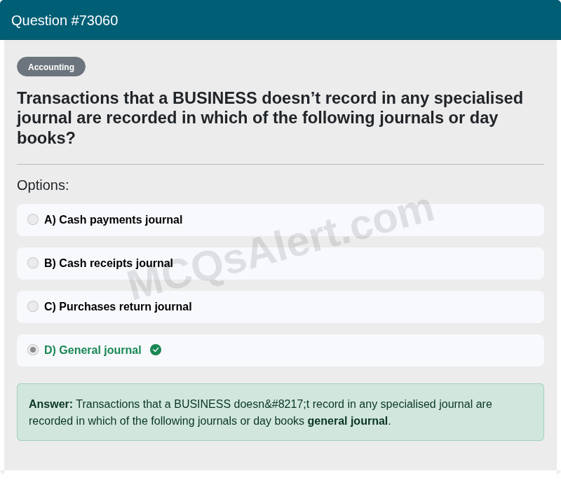 Question Screenshot