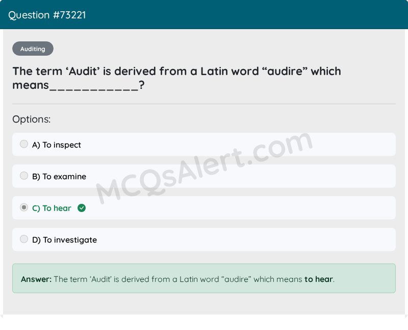 Question Screenshot