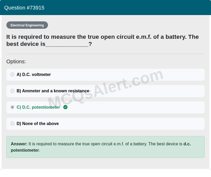 Question Screenshot