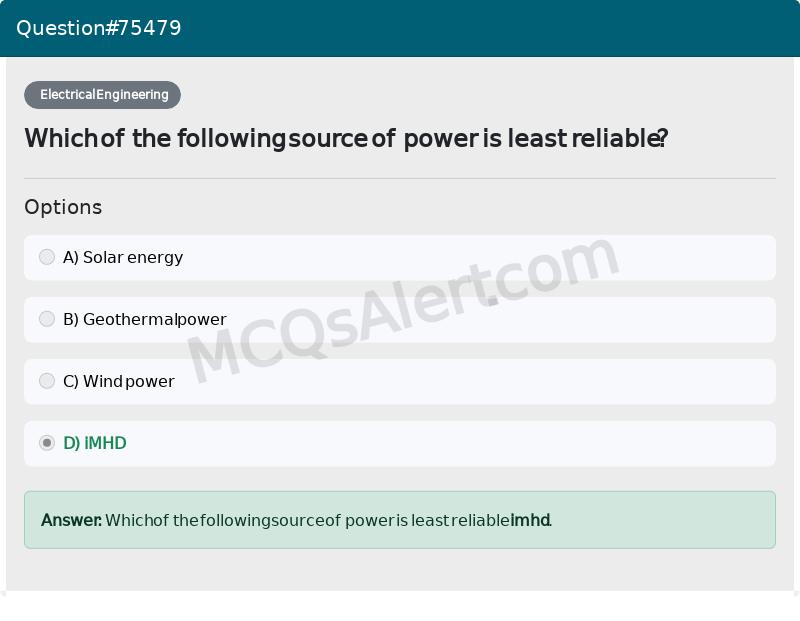 Question Screenshot