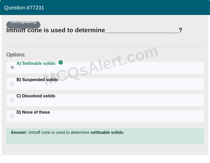 Question Screenshot