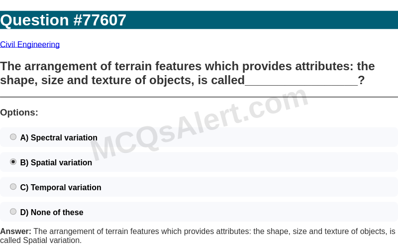 Question Screenshot