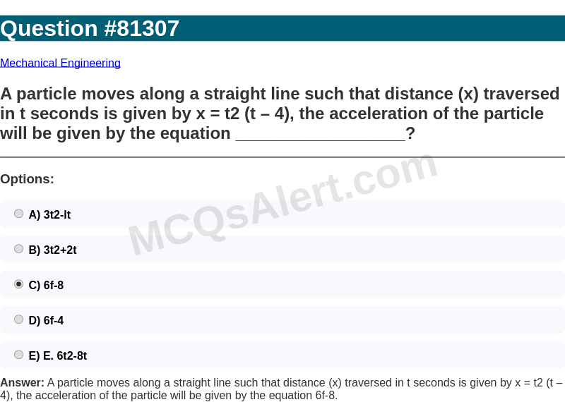 Question Screenshot