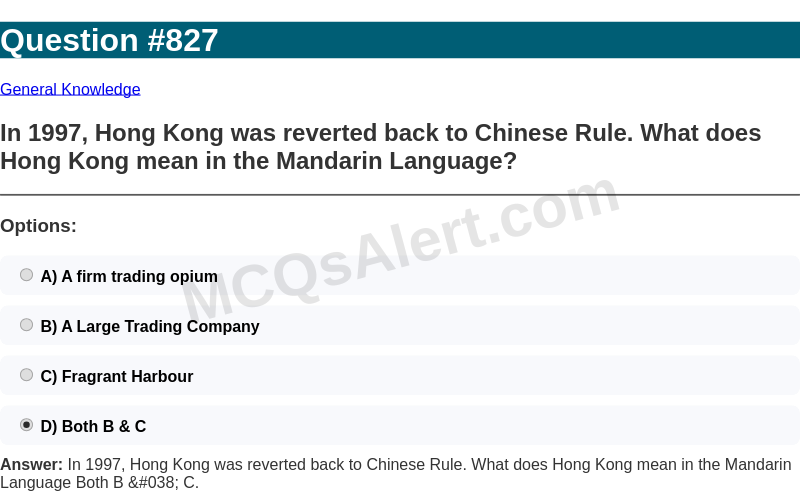 Question Screenshot