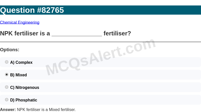 Question Screenshot