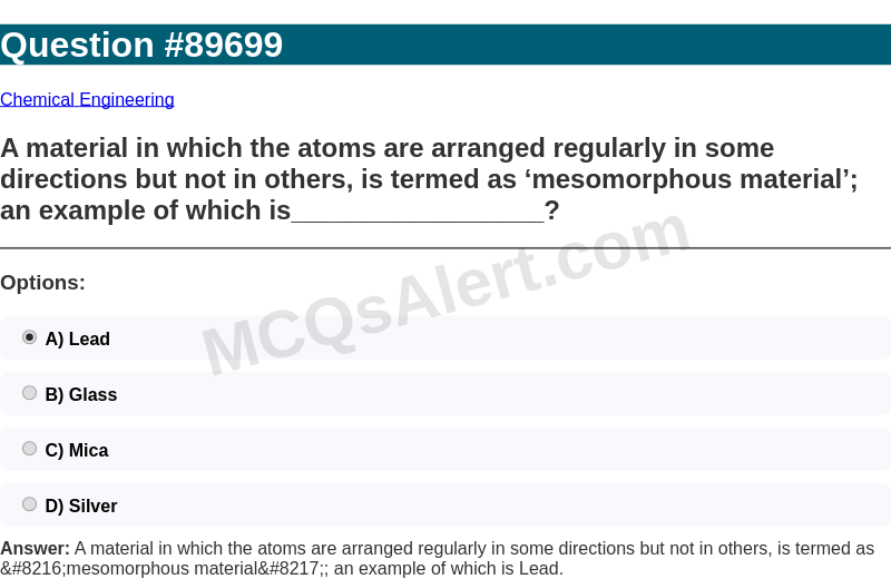 Question Screenshot