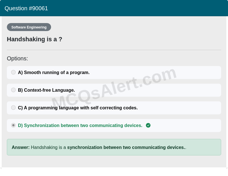 Question Screenshot