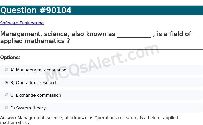 Question Screenshot