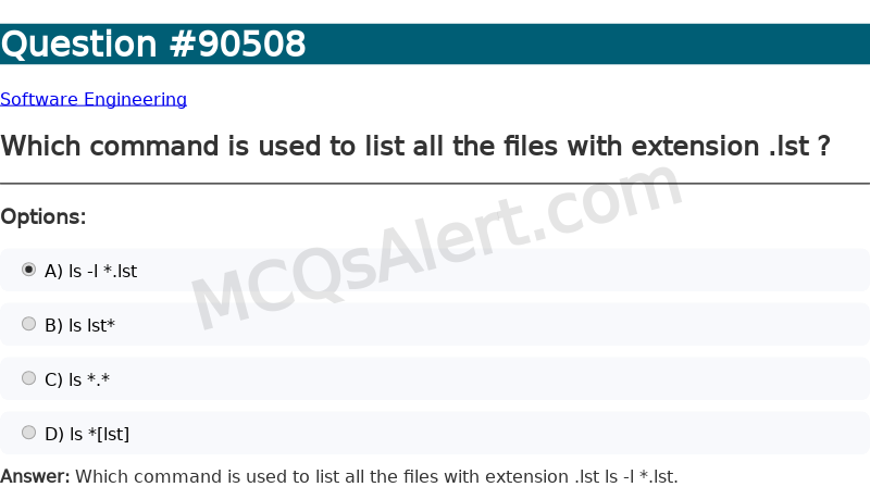 Question Screenshot