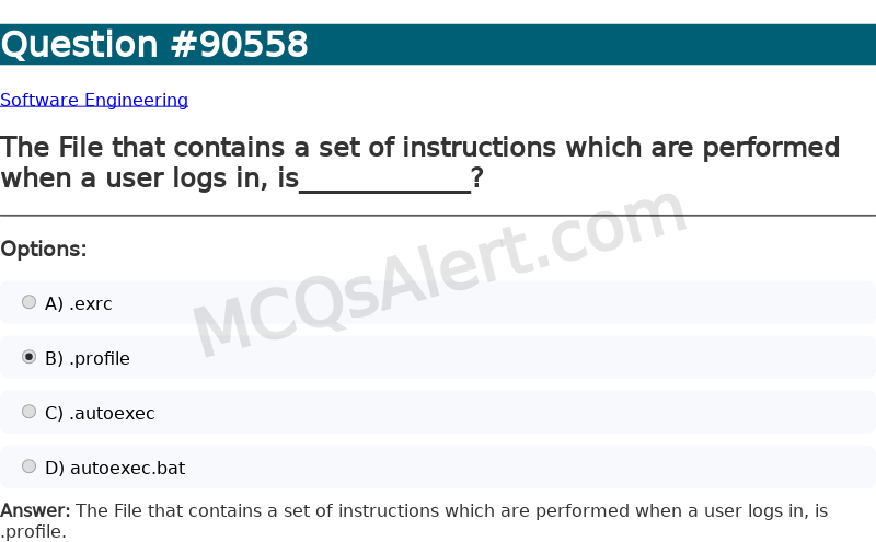 Question Screenshot