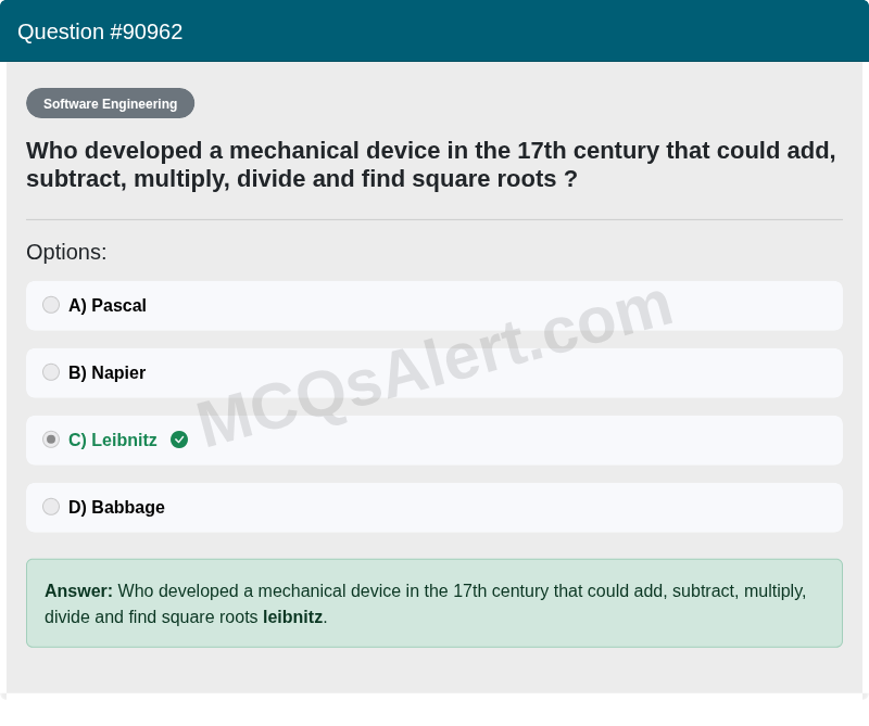 Question Screenshot
