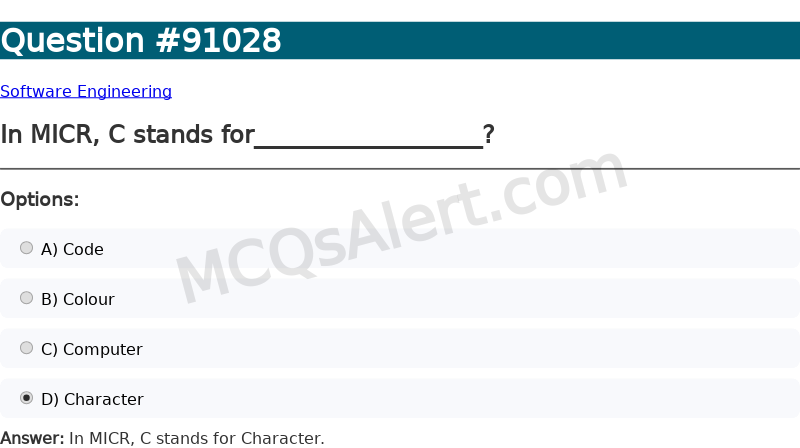 Question Screenshot