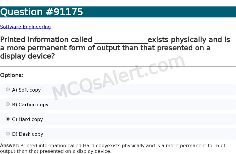 Question Screenshot