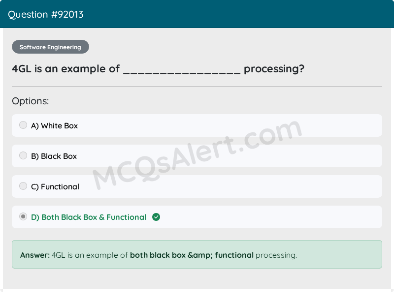Question Screenshot