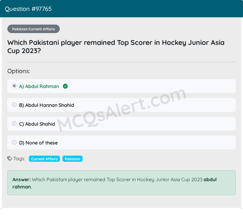 Question Screenshot