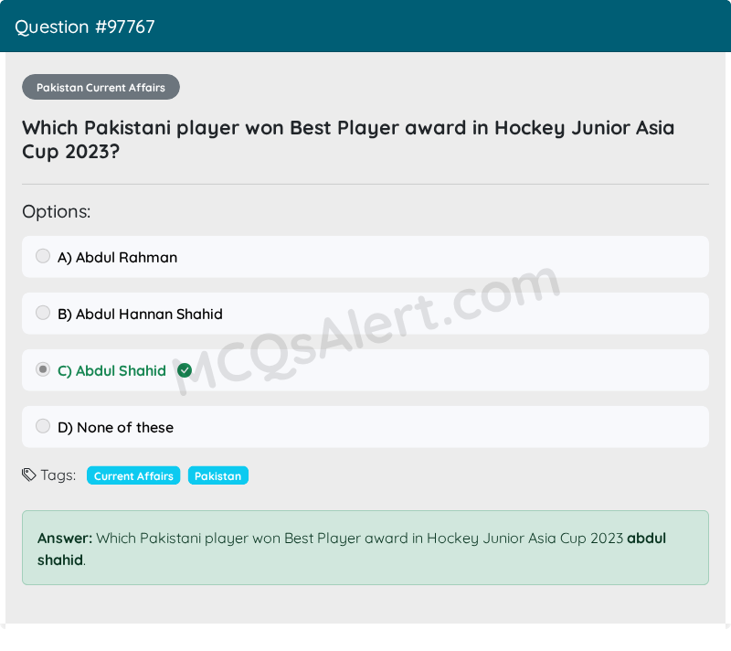 Question Screenshot